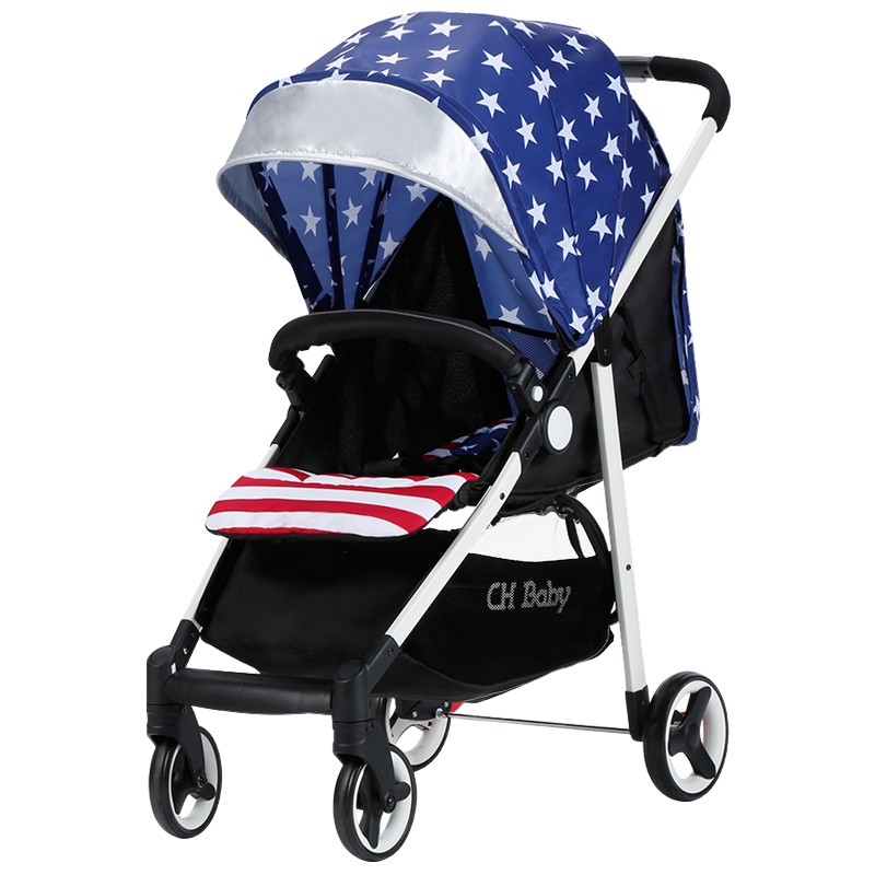 CH Baby晨辉婴宝轻便婴儿推车快速折叠冬夏两用可坐可平躺避震童车加宽A768B