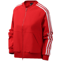 阿迪达斯女服外套夹克飞行领休闲运动服FK3510