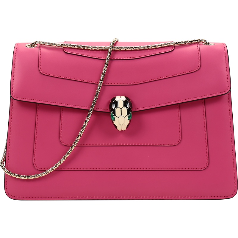 Bvlgari 宝格丽 女士 SERPENTI FOREVER系列牛皮蛇头扣手提单肩包 288703