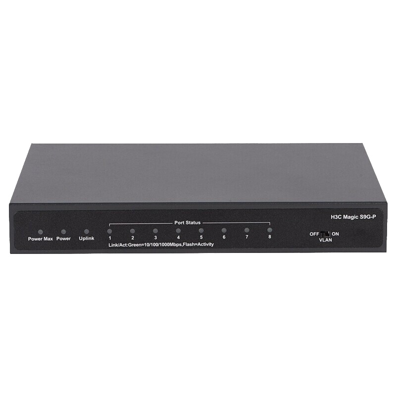 华三(H3C) Magic S9G-P 8口千兆POE供电 全八针非网管桌面型交换机 网络分流器