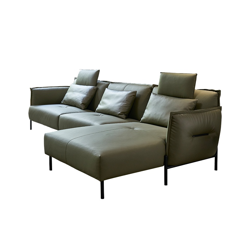 意梵 沙发 意式极简沙发小户型客厅北欧简约轻奢转角意大利头层牛皮真皮沙发 SF5501