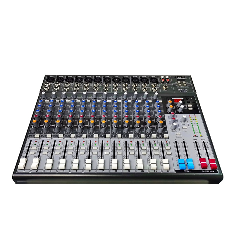 奔腾(BNTN)调音台多路控制带效果器3段EQ带LED灯低噪声前置放大器BT-388专业调音台12