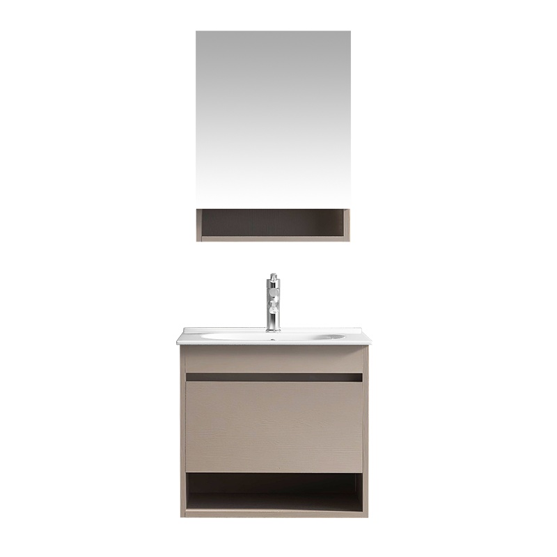 安华卫浴 浴室柜 现代简约洗漱台卫生间实木脸盆柜洗手盆柜组合(不含龙头下水配件)