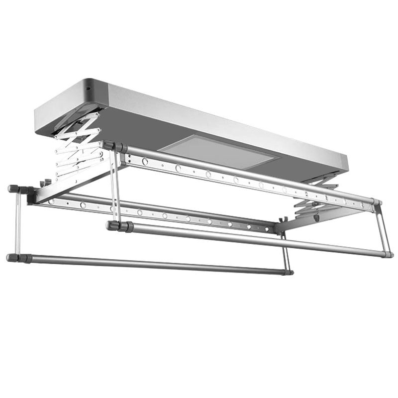 千年舟 D30 电动晾衣架 智能无线遥控升降晾衣架阳台晾衣机(银色) 四杆1.2米-2.4米(可伸缩)