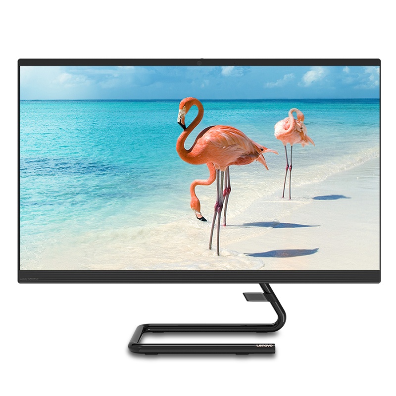 联想(Lenovo)AIO 520C 十代酷睿i5 27英寸高性能娱乐 个人家用商务高效办公一体机台式电脑(i5-10400T 16G 1T+512GB SSD 独显)黑色