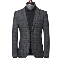 雅鹿男装新款商务休闲单排二粒扣舒适抗皱男士西服218001902