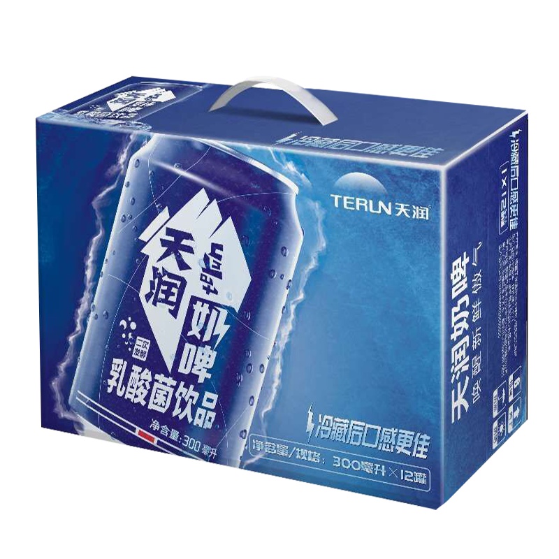 天润奶啤300ml*12罐 新疆特产 乳酸菌饮料 非啤酒 开车也可以喝健康乳饮