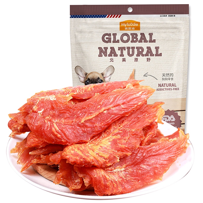 麦富迪狗零食鸡肉条360g 鸡肉丝鸡肉干鸡胸肉训练奖励宠物零食