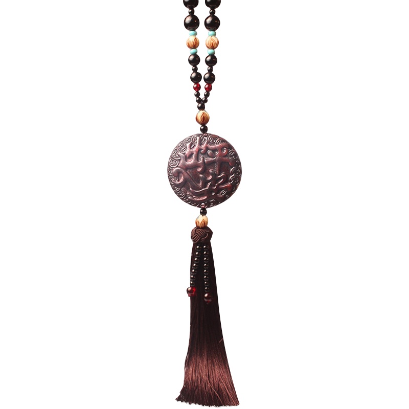 博利良品 汽车挂件车载桃木挂饰后视镜吊坠车内摆件饰品汽车装饰用品-出入平安BL606