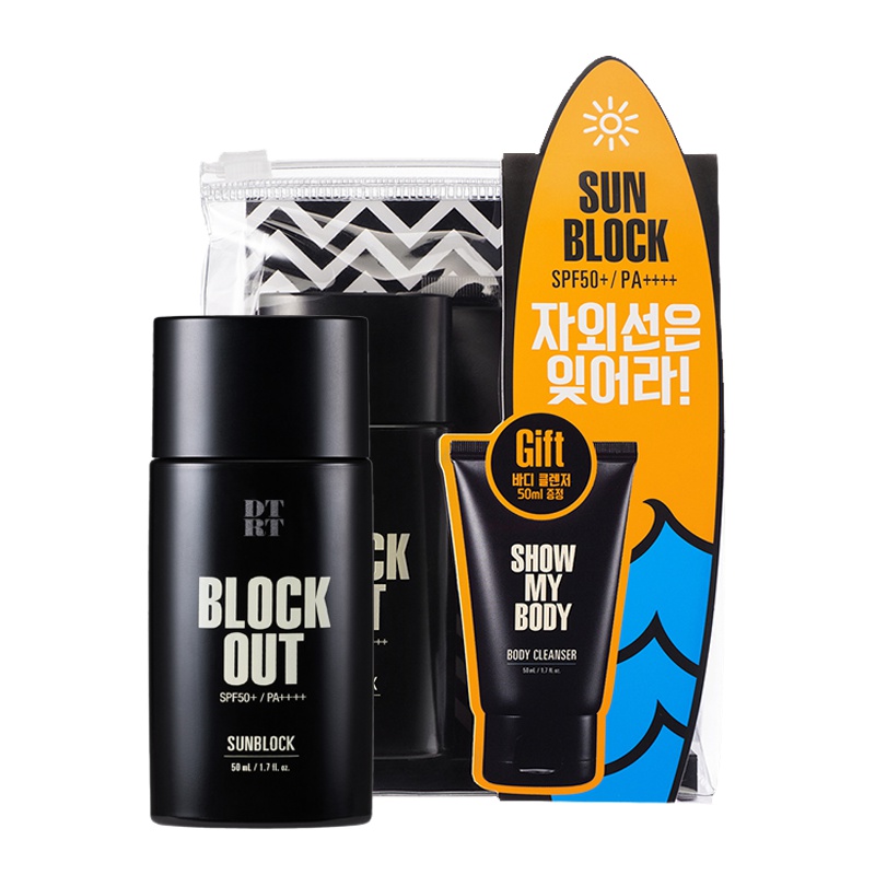 DTRT杜比丽夫韩国进口 男士防晒霜防紫外线霜 防晒霜脸部控油 防嗮霜惠选套装 50ml+50ml