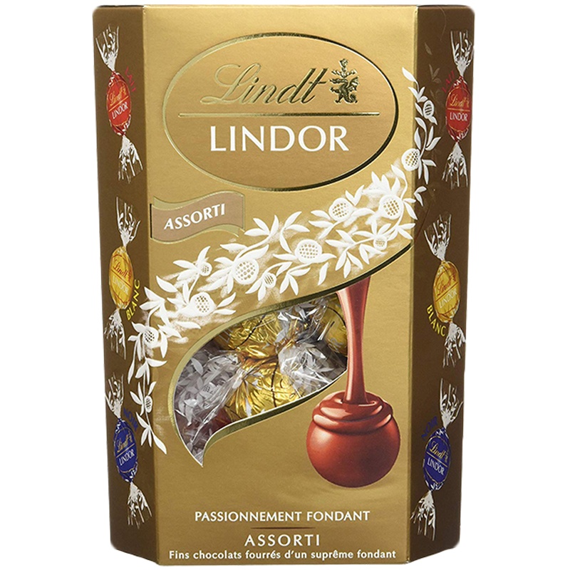 Lindt瑞士莲软心 精选巧克力200g 进口糖巧 巧克力 礼物 情人节 圣诞节 lindor巧克力