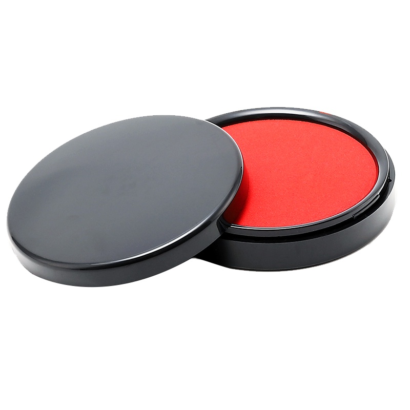 得力(deli)9870印台秒干印台大号快干印台速干印泥财务办公用品用红色 5个装