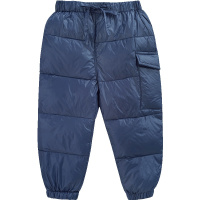 秋季女童时尚百搭韩版修身简约纯色休闲羽绒裤 潮衣