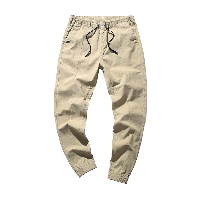 男士休闲裤直筒修身纯色青年百搭长裤子