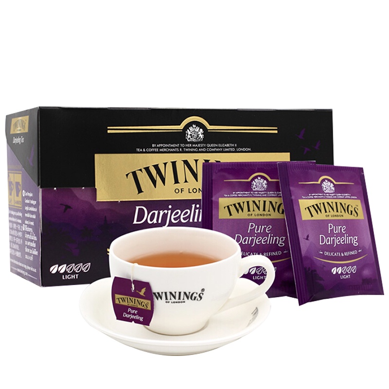 英国川宁(TWININGS) 波兰进口茶叶 欧式大吉岭红茶 袋泡茶包 25包*2g