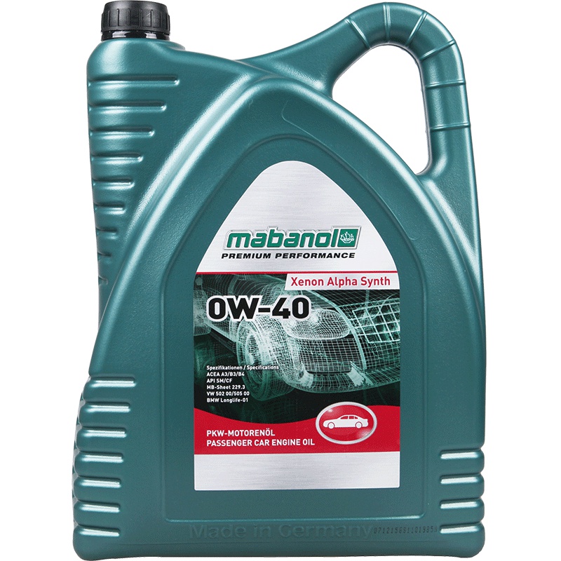 德国进口马宝龙(MABANOL)全合成0W40机油适用奔驰宝马奥迪大众汽车润滑油5L