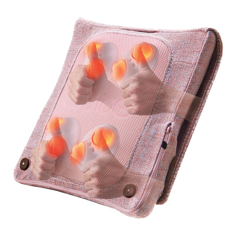 日本atex颈椎按摩器颈肩腰部背部腰椎全身按摩枕揉捏护腰仪轻薄型