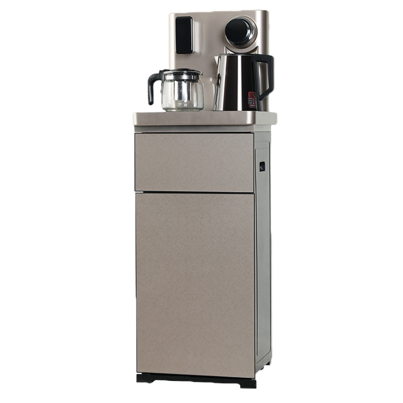 美菱(MELING)茶吧机MY-C102-B 冰热两用 自动伸缩 多功能智能遥控温热型立式下置式大款饮水机