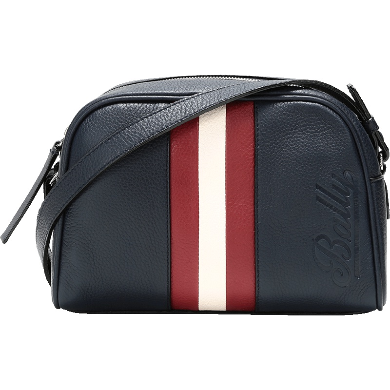 Bally 巴利 女款红白条纹皮质单肩斜挎包 TALIA TSP