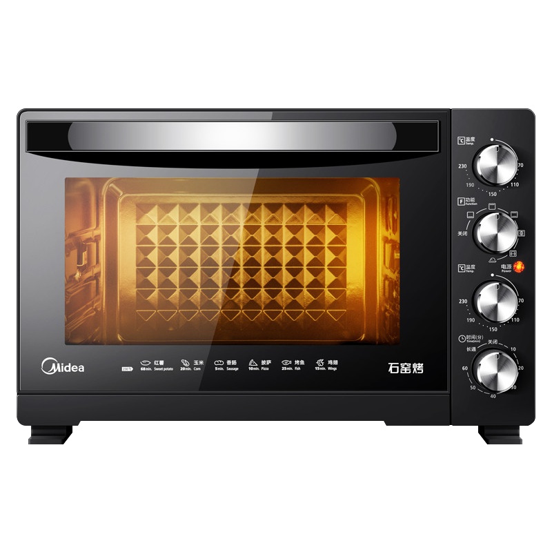 美的(Midea) 电烤箱 T3-L327E 石窑烤 搪瓷内胆 上下独立控温 电烤箱