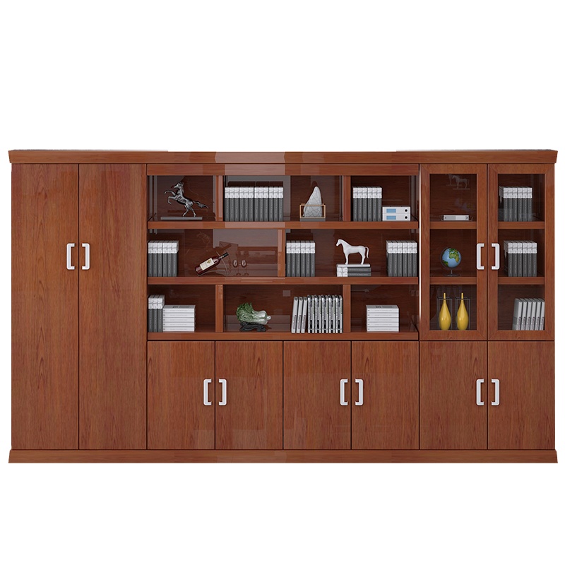 鑫金虎 办公家具文件柜办公柜大班台配套文件柜落地资料柜书柜玻璃门展示柜