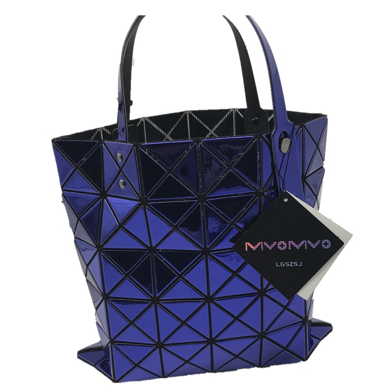 菱格三宅世家(MVO MVO LGSZSJ)6*6镜面菱格手提单肩包潮流百搭几何包百变折叠女包