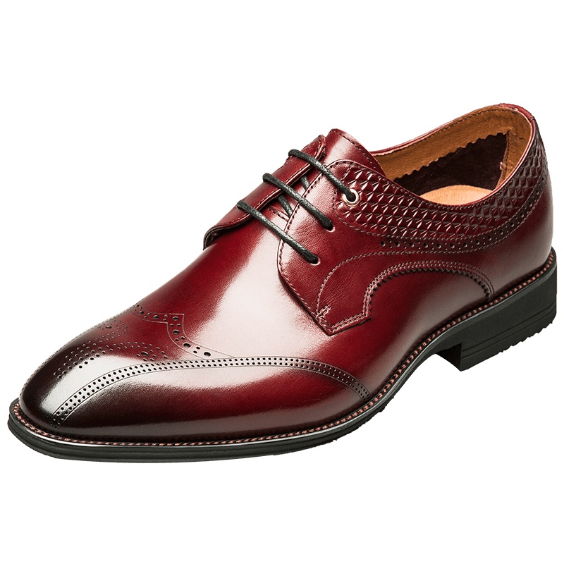 康奈男鞋 秋季新款德比鞋雕花层牛皮正装皮鞋婚鞋商务鞋男鞋
