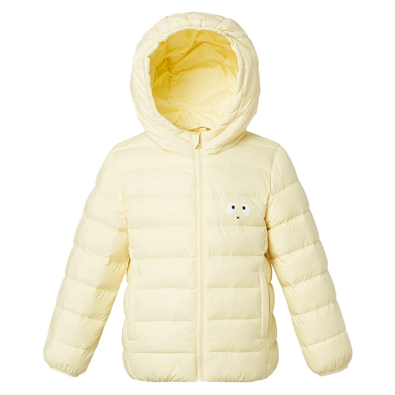 千仞岗2019新品童装羽绒纯色女童连帽羽绒外套239813