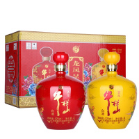 牛栏山52度白酒 龙凤呈祥红黄坛 2L*2坛礼盒装 浓香型白酒 原箱正品 假一赔十
