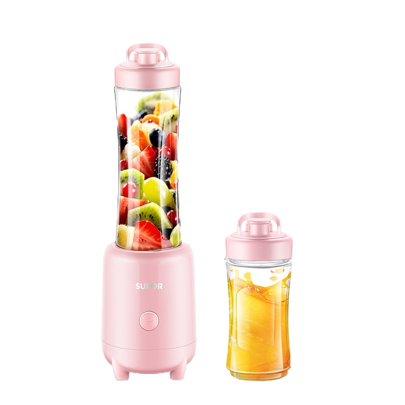 苏泊尔(SUPOR) 家用榨汁机 搅拌机 多功能便携式随行果汁杯 JE18-300 粉