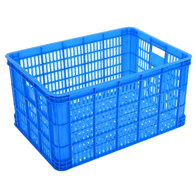 海斯迪克 gnjz-163 加厚蓝色塑料周转筐 快递筐服装运输中转物流筐 575-300筐外610*420*310mm