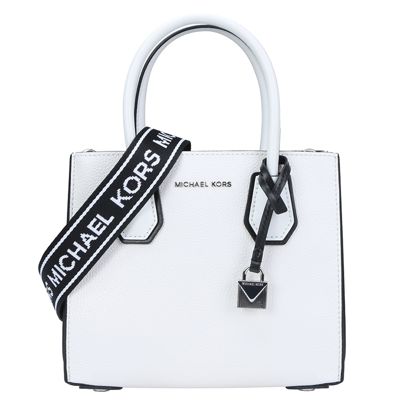MICHAEL KORS 女士白色皮质提挎两用包30H8SM9M3T OPTICWHT/BLK