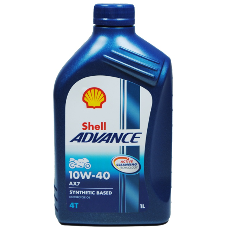 [摩托车机油]Shell壳牌 欧洲进口 Advance AX7 10W-40 爱德王子四冲程 1L