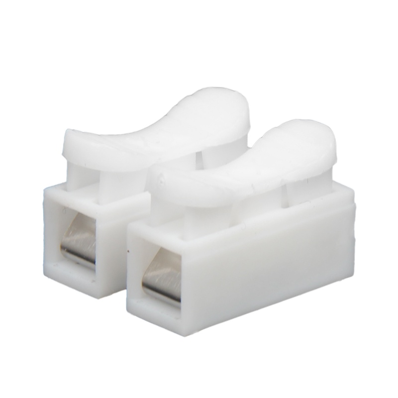 [天旭]两位按压式快速接线端子电线连接器灯具导线接头弹簧对接小电流通用接线柱接线器二进二出CH-2 100只