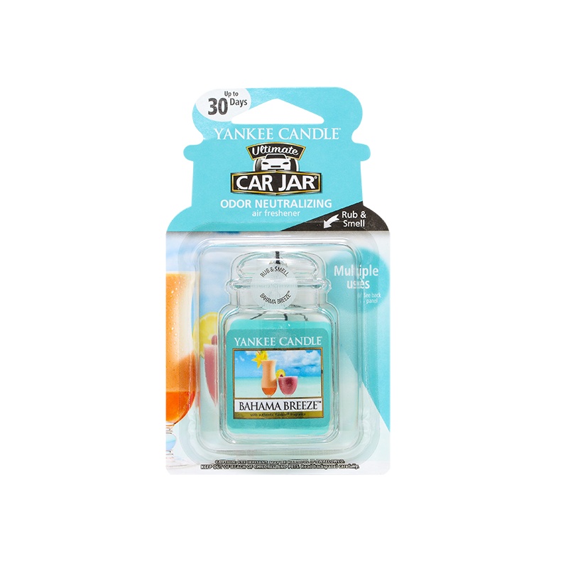 yankee candle扬基进口香薰固体车载挂饰香氛汽车香膏芳香车卡巴哈马微风 净重30g