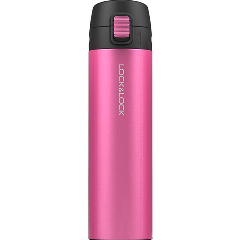 乐扣乐扣(lock&lock)缤纷弹跳盖保温杯LHC3222PIK 304不锈钢(390ml)粉红