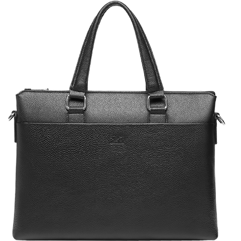 匹狼(SEPTWOLVES)男士手提包公文包单肩男包 头层牛皮大容量横款电脑包商务手拎斜跨包公文包男士手提袋笔记本包