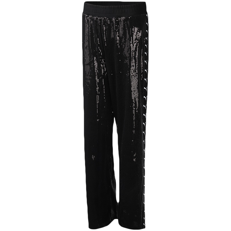 PUMA彪马女装运动裤休闲串标阔腿运动长裤595710