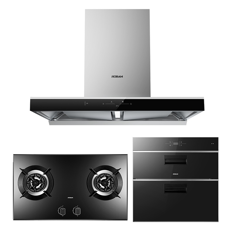 [欧式TOP1]老板(ROBAM)油烟机燃气灶消毒柜60X2+57B0XT+XB702X烟灶消套餐21立方大吸力一级能效