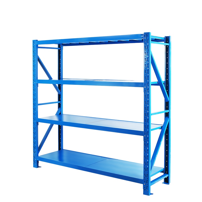 欧曼 货架仓储货架厂家层板货架钢制货架1500*600*2000 4层主架 200KG/层仓库车间货架金属层板货架