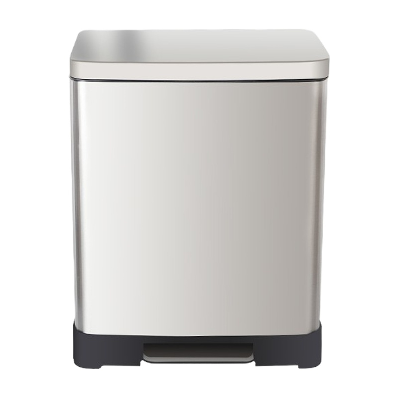 欧润泽 不锈钢垃圾桶家用脚踏客厅厨房大号酒店商用脚踩式 20L分类不锈钢垃圾桶