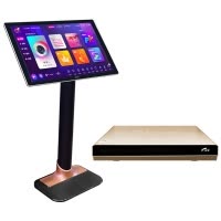 eVideo/视易D60S 19.5英寸触摸屏黑色落地架+主机含2TB硬盘 安卓系统KTV点歌机触摸屏家庭卡拉OK点唱机