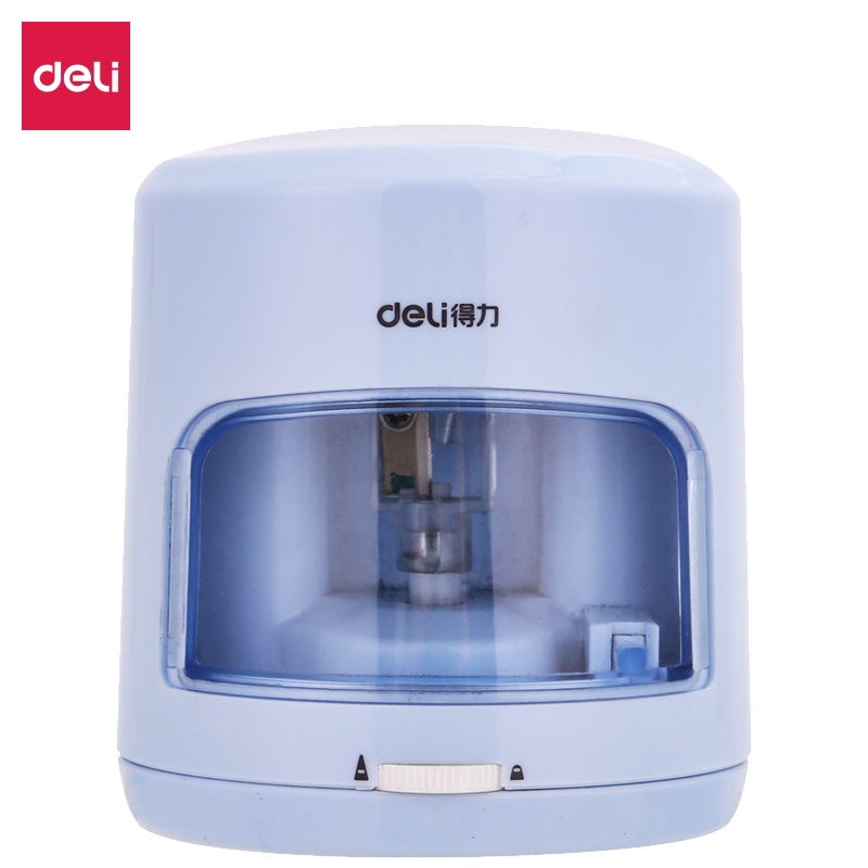 得力电动削笔机全自动转笔刀削笔器铅笔刀铅笔刨小学生省力电动安全儿童刨笔刀卡通素描铅笔刀便携0502LAN