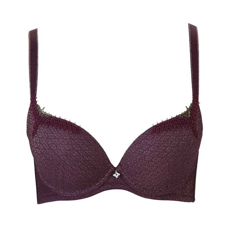 古今3/4上薄下厚深V性感聚拢优雅蕾丝边文胸罩内衣女 0G819