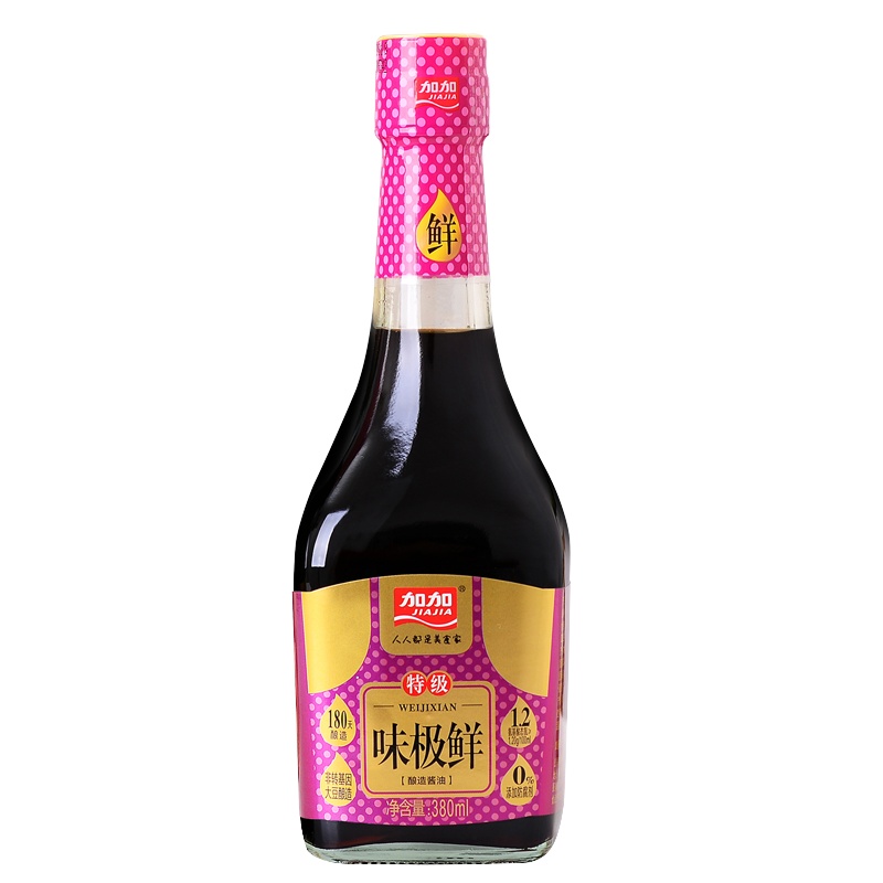 加加 特级味极鲜380ml 生抽酱油 炒菜凉拌海鲜调味品