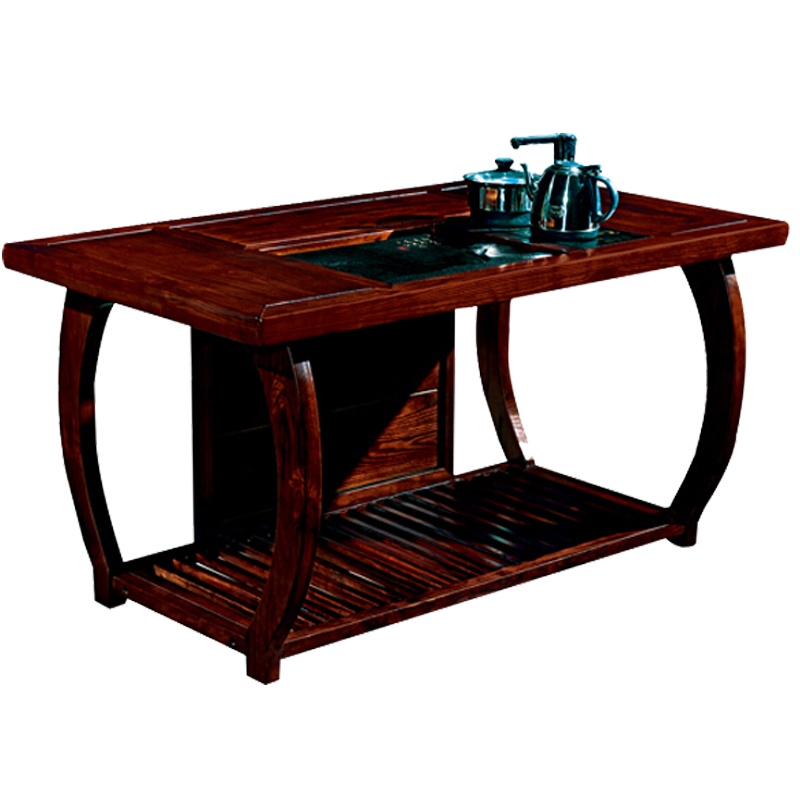 欧宝美实木茶桌功夫茶桌新中式茶几桌实木茶台桌椅组合1380*700*720mm