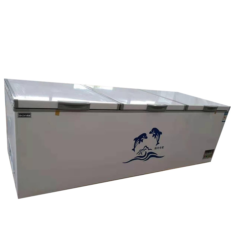 乐创(lecon)卧式冰柜三门岛柜全冷冻1388L