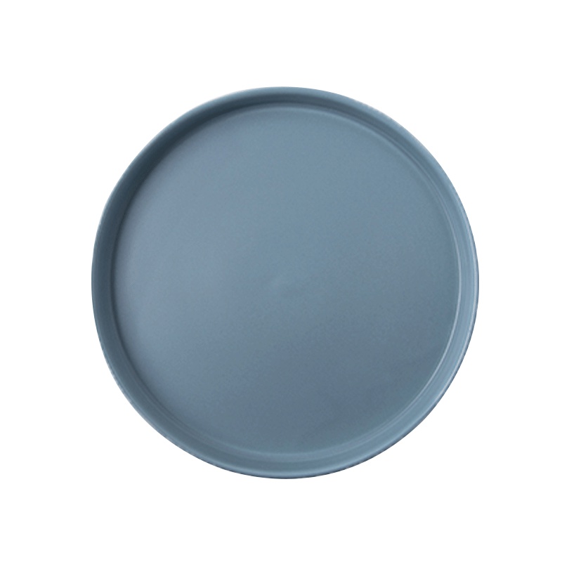 凌天 北欧西餐8英寸平底直边创意摆盘家用陶瓷盘沙拉碟意面盘西餐牛排盘碟