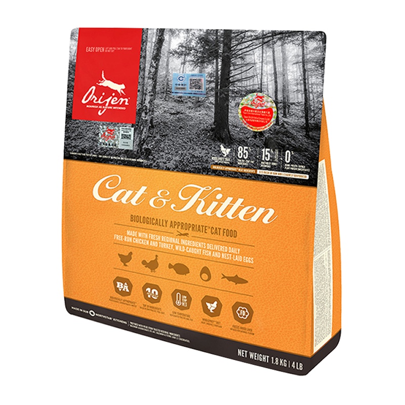 原始猎食渴望Orijen 爱猫鸡肉配方全猫粮 1.8kg加拿大进口增肥护肤猫主粮幼猫成猫猫干粮