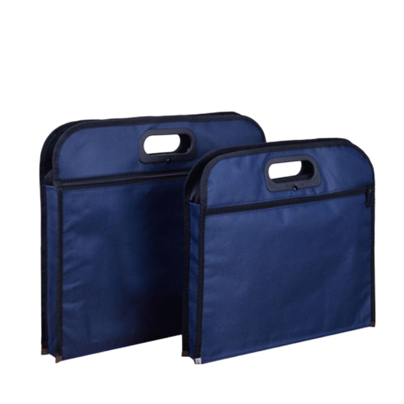 百利文办公A4手提文件资料袋织布袋B4牛津布摊开式立体双袋023-028